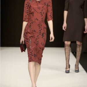 Elegant Red Patterned Dress by Camilla Stærk